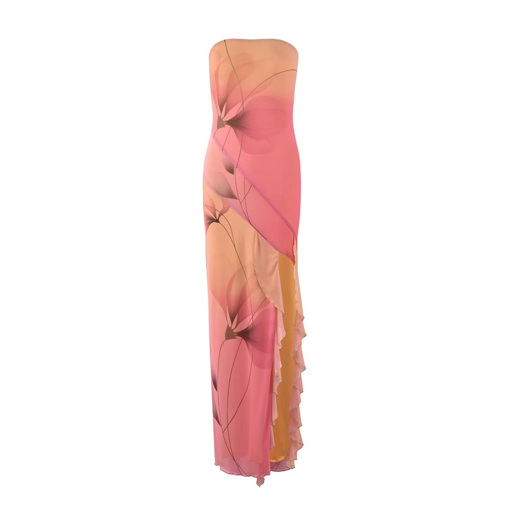 Tiger Mist Theo Maxi Dress Multi Macro Floral Gradient Floral